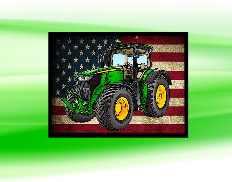 nášivka s traktorem John Deere 7250R