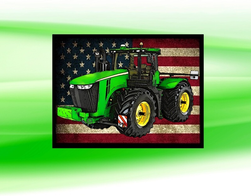 nášivka s traktorem John Deere 9560R