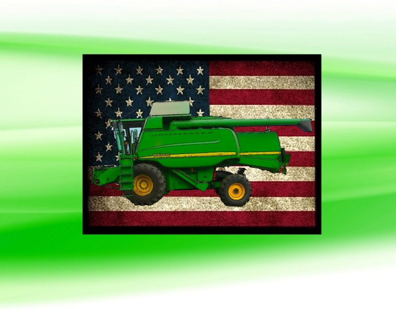 nášivka s kombajnem John Deere 9660