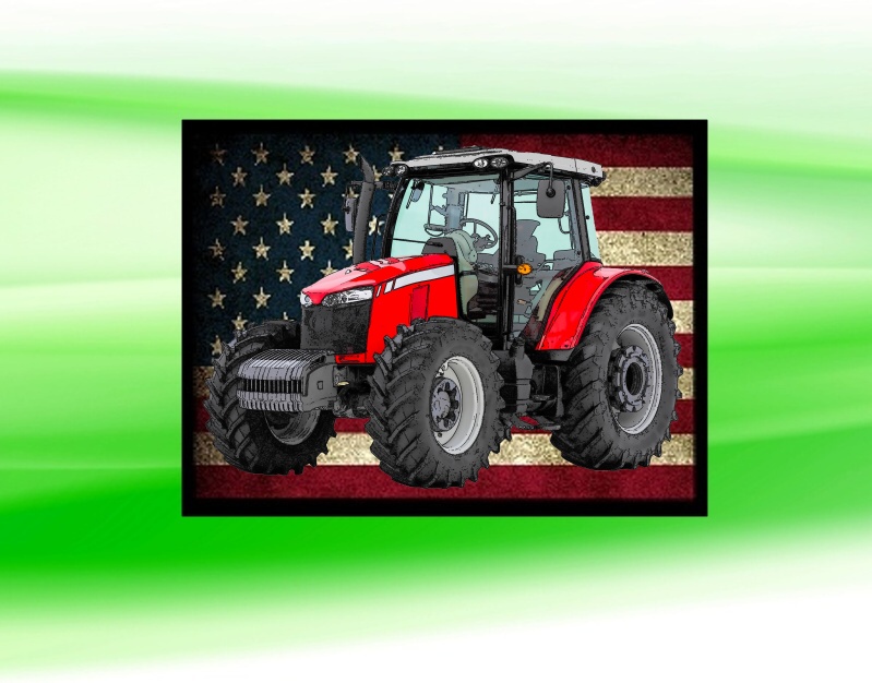 nášivka s traktorem Massey Ferguson  6713R