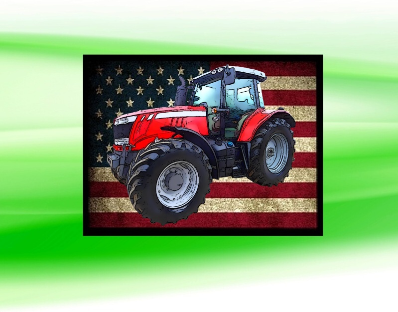 nášivka s traktorem Massey Ferguson  7718