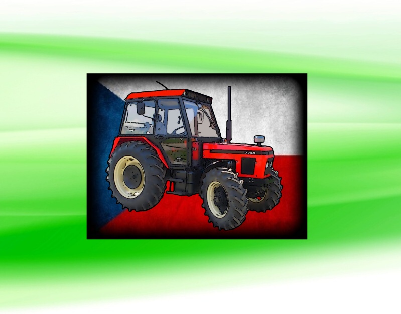 nášivka s traktorem ZETOR 7745