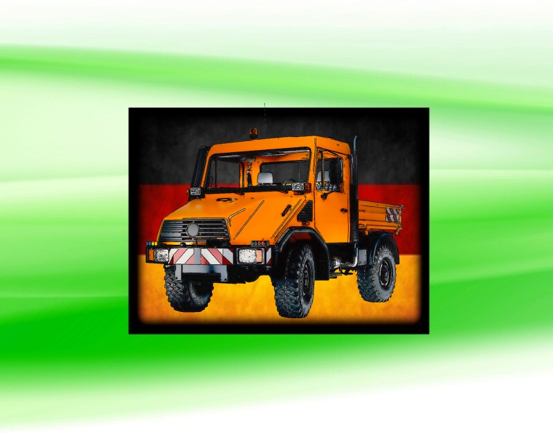 nášivka s bagrem Unimog U20