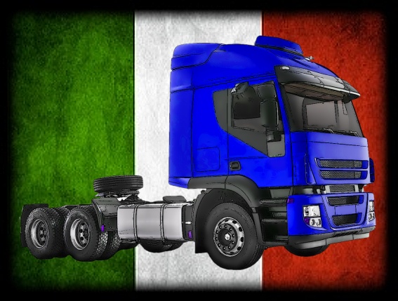 nášivka náklaďák tahač Iveco Stralis modré