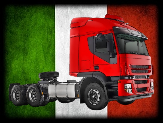 nášivka náklaďák tahač Iveco Stralis red