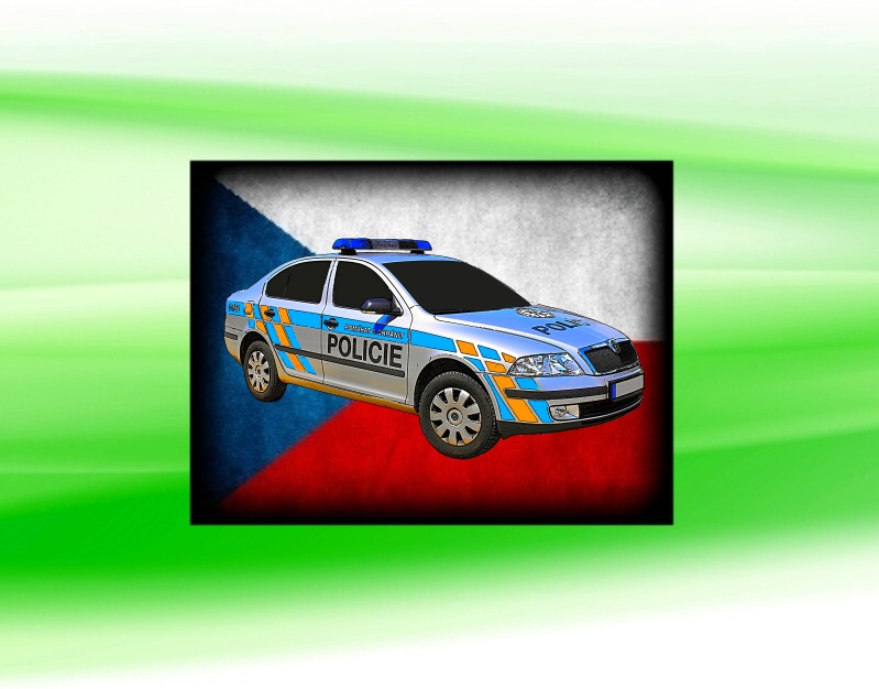 nášivka POLICIE  škoda octavia