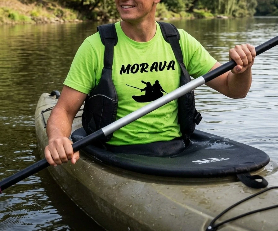 Moon River Morava vodácké tričko limetkové velikost M