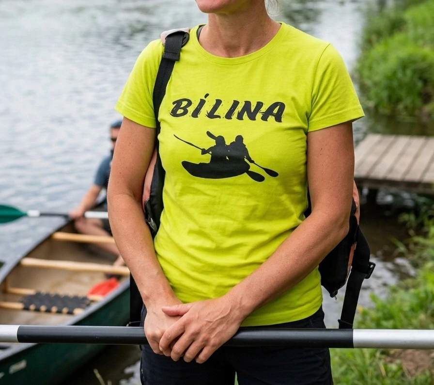 Moon River Bílina vodácké tričko limetkové velikost S