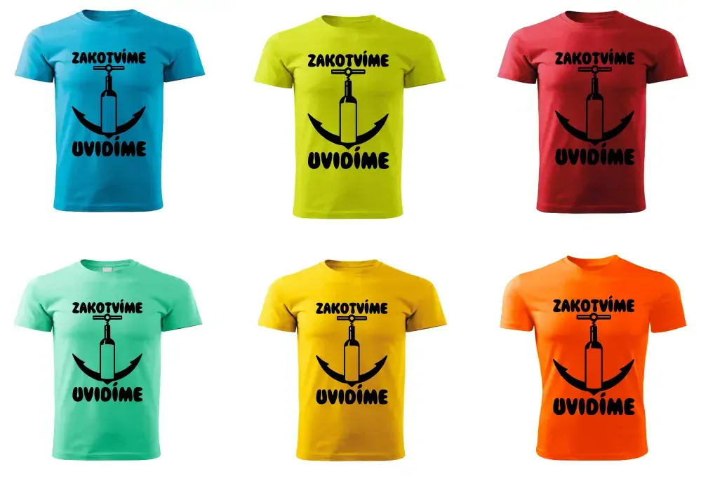 Vodácké tričko Zakotvíme uvidíme 