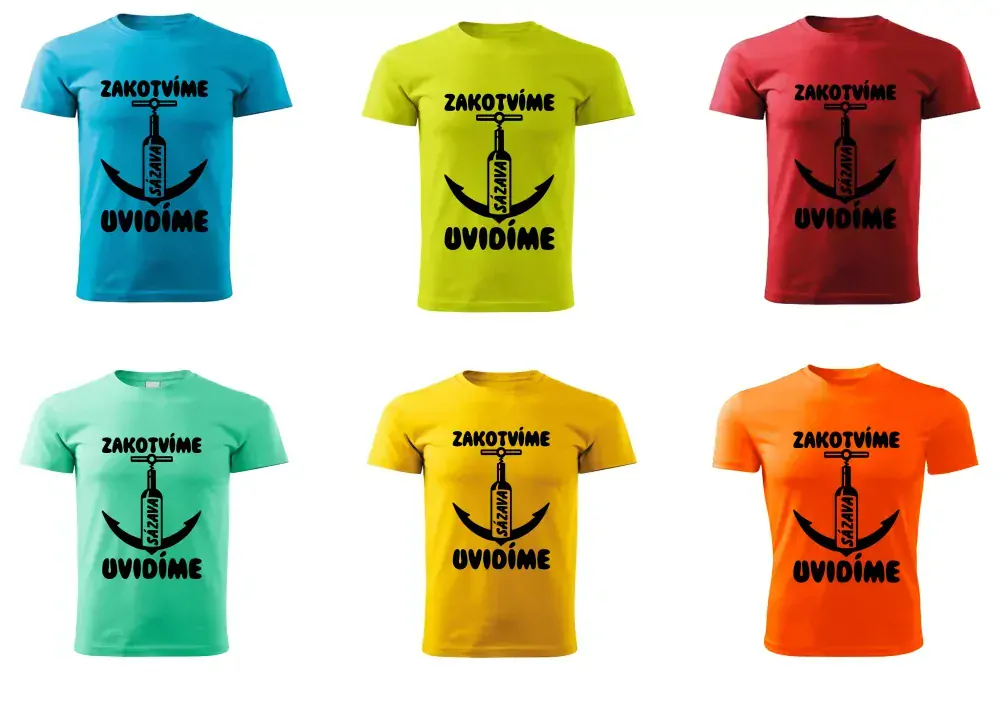 Vodácké tričko Zakotvíme uvidíme Sázava 