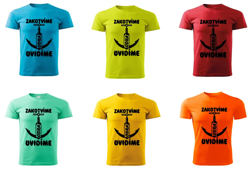 Vodácké tričko Zakotvíme uvidíme Odra 
