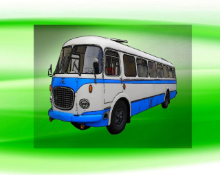 autobus ŠKODA RTO 706  DTF nažehlovačka 23x17cm