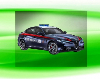 POLICIE Alfa Romeo Giulia Carabinieri Italie DTF nažehlovačka 9x4cm