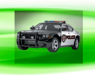 POLICIE Dodge Charger USA DTF nažehlovačka 10x5cm