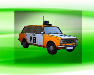 POLICIE Československo LADA DTF nažehlovačka 9x5cm