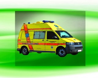 Sanitka Volkswagen nažehlovačka  10x5 cm