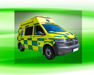 Sanitka Volkswagen nažehlovačka  8x6 cm