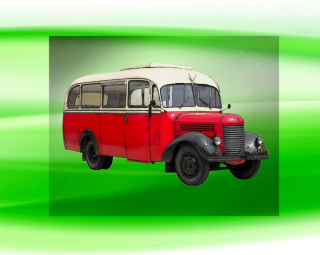 autobus Praga RND  DTF nažehlovačka 10x5cm
