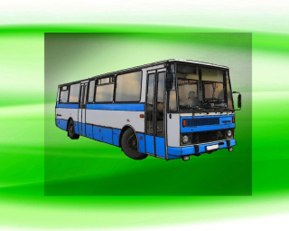 autobus Karosa C734 DTF nažehlovačka 10x5 cm
