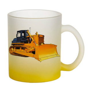 Skleněný hrnek bagr Crawler