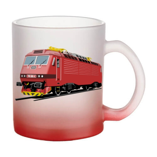 Skleněný hrnek s lokomotivou č.3