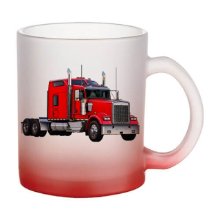 Skleněný hrnek s tahačem Kenworth W900L