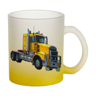 Skleněný hrnek s tahačem Mack  II