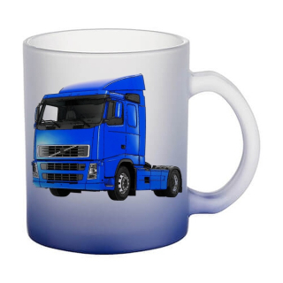Skleněný hrnek s tahačem Volvo