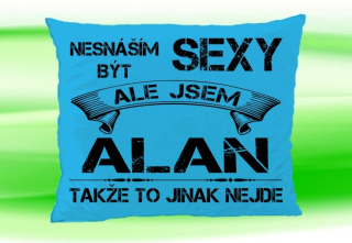 Moon River ALAN polštářek se jménem   velikost 30x40 cm