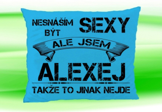 Moon River ALEXEJ polštářek se jménem velikost 30x40 cm