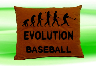 Moon River Evolution Baseball polštář hnědý 30x40 cm