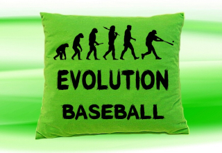 Moon River Evolution Baseball polštář zelený  30x40 cm