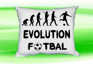 Moon River Evolution Fotbal polštář bílý 30x40 cm