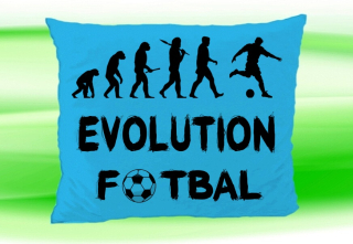 Moon River Evolution Fotbal polštář tyrkysový 30x40 cm