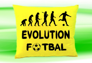 Moon River Evolution Fotbal polštář žlutý 30x40 cm