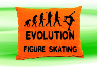 Moon River Evolution Figure skating  polštář oranžový 30x40 cm