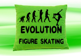 Moon River Evolution Figure skating  polštář zelený 30x40 cm