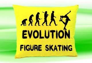 Moon River Evolution Figure skating  polštář žlutý 30x40 cm