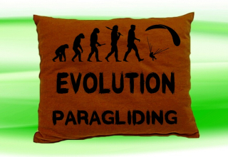 Moon River Evolution PARAGLIDING  polštář hnědý 30x40 cm