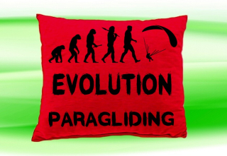 Moon River Evolution PARAGLIDING  polštář červený 30x40 cm