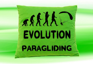 Moon River Evolution PARAGLIDING  polštář zelený 30x40 cm