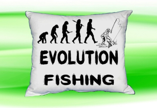 Moon River Evolution FISHING polštář bílý 30x40 cm