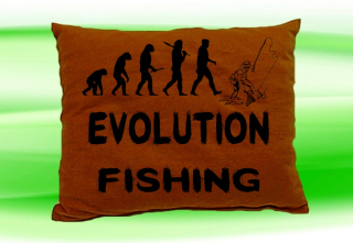 Moon River Evolution FISHING polštář hnědý 30x40 cm