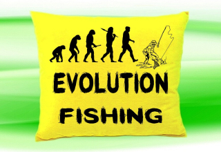 Moon River Evolution FISHING polštář žlutý 30x40 cm