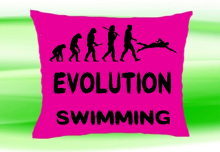 Moon River Evolution SWIMMING  polštář růžový 30x40 cm