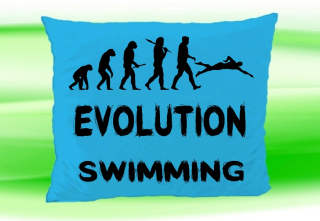 Moon River Evolution SWIMMING polštář tyrkysový 30x40 cm