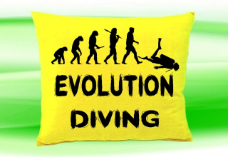 Moon River Evolution DIVING potápění  polštář žlutý 30x40 cm