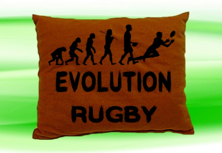 Moon River Evolution RUGBY polštář hnědý 30x40 cm
