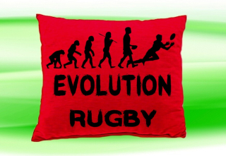 Moon River Evolution RUGBY polštář červený 30x40 cm