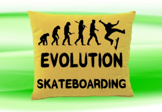 Moon River Evolution SKATEBOARDING polštář béžový 30x40 cm